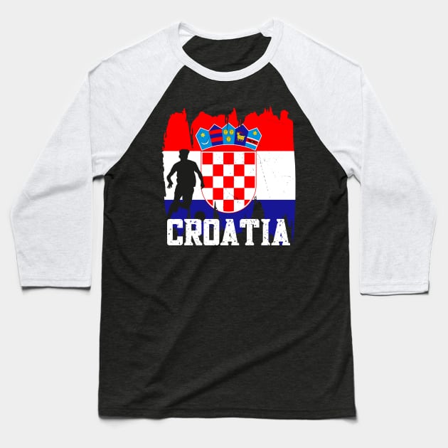 Croatia Flag Soccer Football Team 2022 Baseball T-Shirt by mcoshop